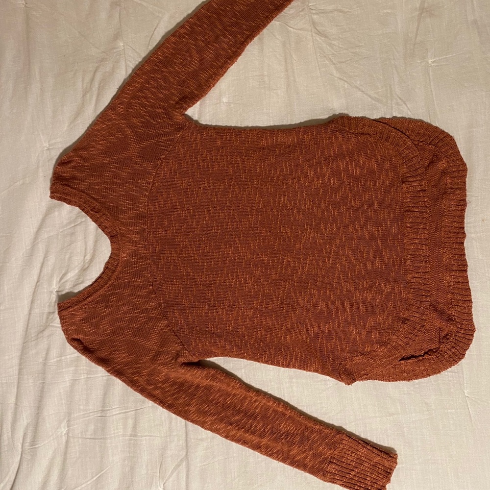 Burnt orangey-coral sweater-lightweight